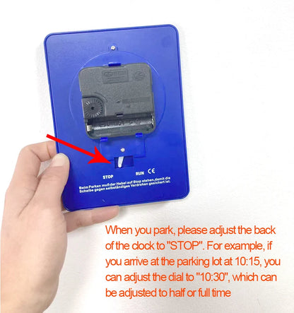 Car Parking Disc Timer Clock Arrival Time Display Blue Plastic Parking Time Tools 24 Parking Disc Parking Meters