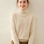 Cashmere Sweater Women's Turtleneck Long Sleeved Knitted Pullover 100% Pure Cashmere Base Sweater Korean Version Women's Top