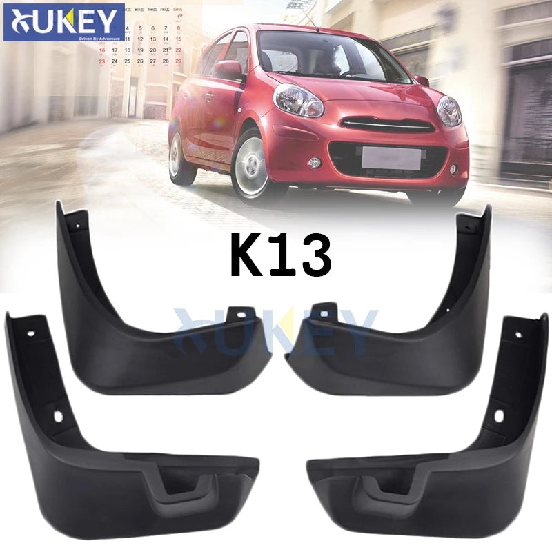 For Nissan Micra / March K13 2010 2011 2012 2013 Front Rear Car Mud Flaps Mudflaps Splash Guards Mud Flap Mudguards Fender