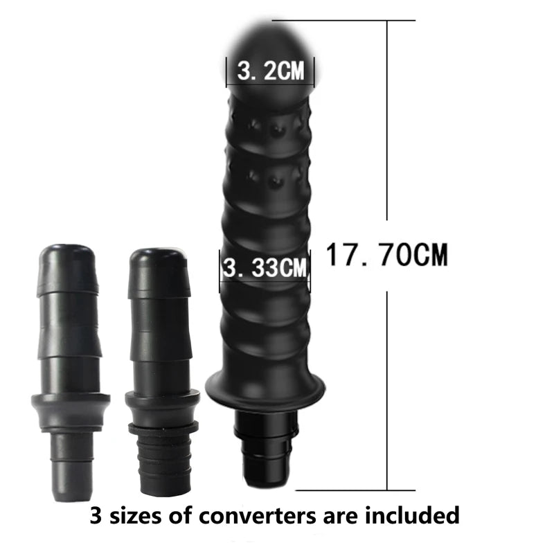 1pc Black Silicone Massage Head, Fascia Gun Massage Head, With Multiple Uses, Including Three Interfaces, Used For Fascia Gun