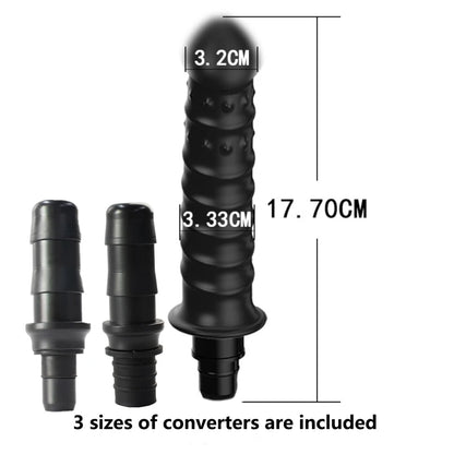 1pc Black Silicone Massage Head, Fascia Gun Massage Head, With Multiple Uses, Including Three Interfaces, Used For Fascia Gun