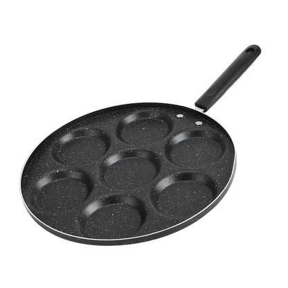 7 Holes Frying Pan Non-stick Egg Burger Mold Household Egg Frying Pan Kitchen Supplies