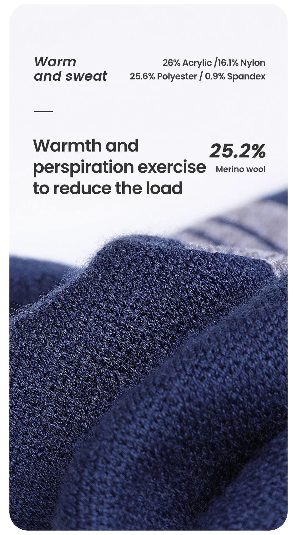COPOZZ Winter Men Women Thermal Ski Socks Warm Wool Cycling Soccer Snowboard Socks Thickened High Tube Moisture Absorption Socks