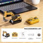 1:64 Remote Control and Alloy Truck Forklift with Trailer Worktop Mini Bluetooth RC Elevator Vehicle Children's Toy Holiday Gift