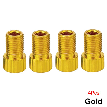 4Pcs Presta Valve Adapter - Convert Presta to Schrader - French/UK to US - Inflate Tire Using Standard Pump or Air Compressor