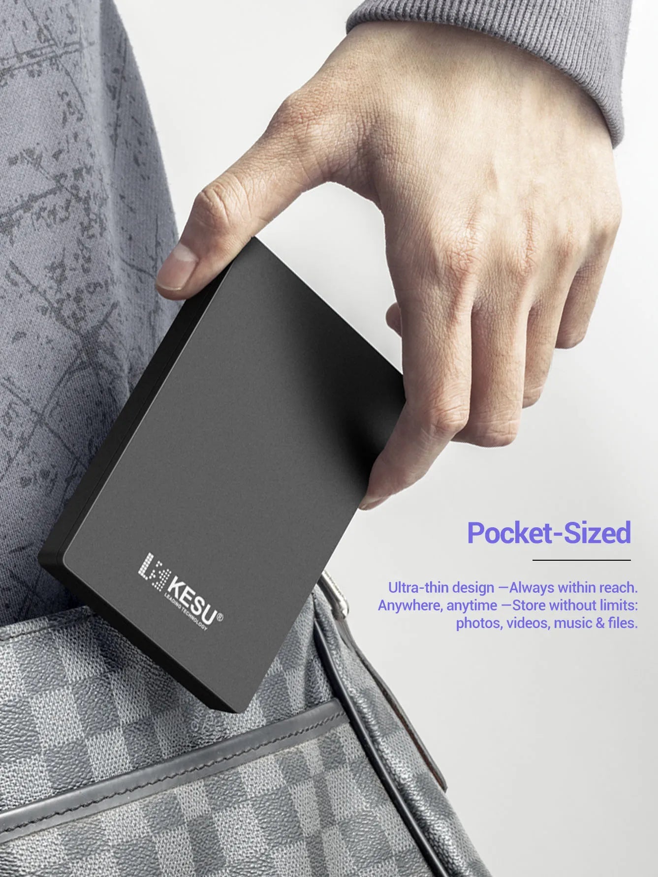 KESU HDD 2.5" Portable External Hard Drive 2TB/1TB/500GB/750GB USB3.0 Disk Memory for PC Tablets PS4 Notebook Desktop Computer
