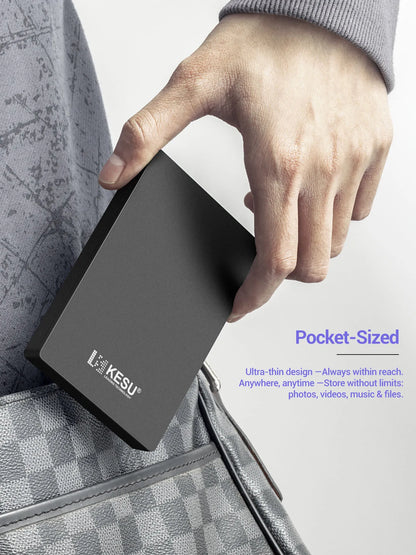 KESU HDD 2.5" Portable External Hard Drive 2TB/1TB/500GB/750GB USB3.0 Disk Memory for PC Tablets PS4 Notebook Desktop Computer