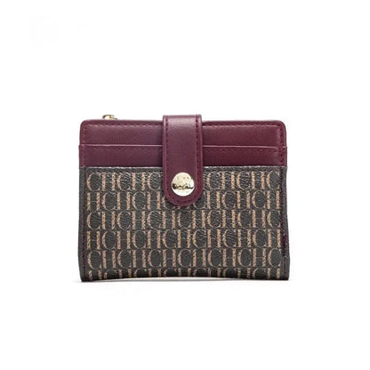 CH Luxury Brand Retro Design Business Card Bag Fashion Button Classic Folding Wallet Compact and Lightweight Women's Square Bag