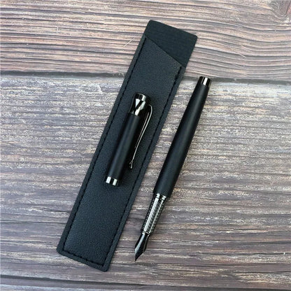 Office and study writing pen 0.5mm Black Knight fountain pen F Tip All metal copper pen holder