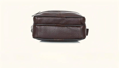 Homefish New Genuine Leather Crossbody Bag Vertical Trendy Multifunctional Shoulder Bag Briefcase Casual Travel Messenger Bag