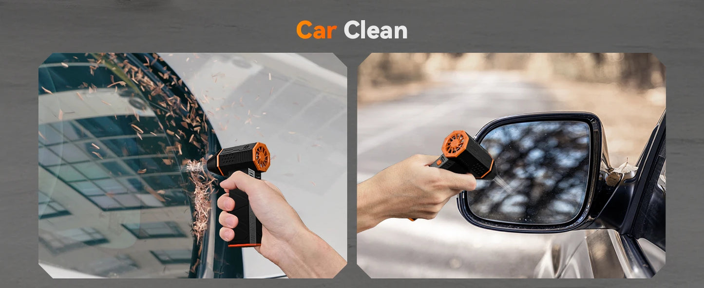 WOLFBOX MF50 Electric Air Duster Air Blower-110000RPM Super Power, Rechargeable 3-Gear Brushless Motor for Car/PC/Home/Outdoor