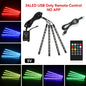 Neon 36 48 72 LED Car Interior Ambient Foot Light Kit Backlight Remote App Music Control Auto RGB Atmosphere Decorative Lamp