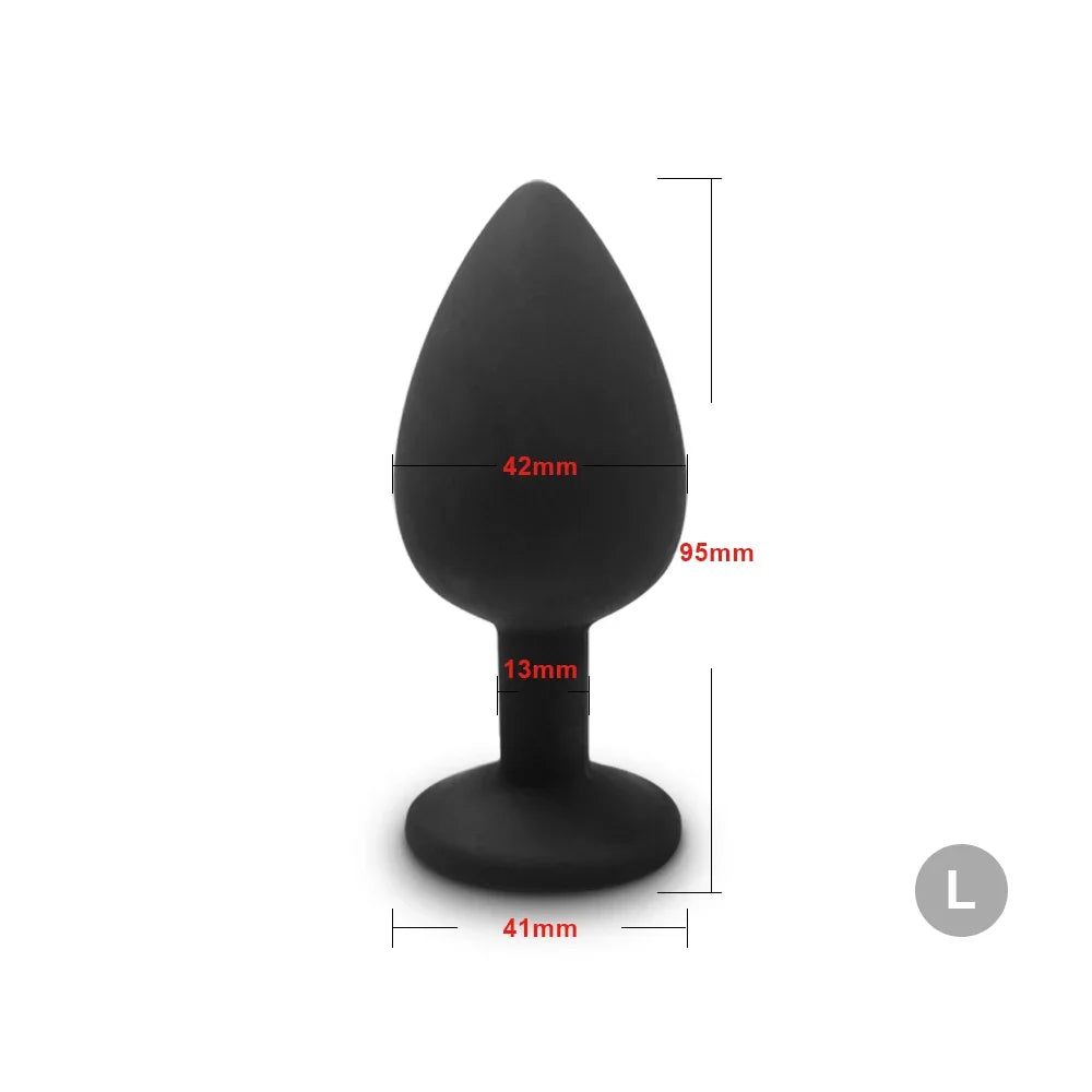 S/M/L Soft Silicone Anal Plug Mini Erotic Butt Plug Sex Toy for Anal Toy Beginner Men Women Gay Couples Prostate Stimulator