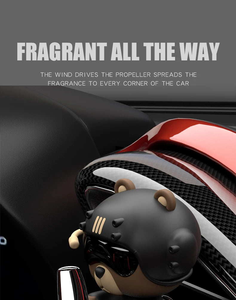 No perfume DIY fragrance diffuser pilot head shake dog car air fresheners vent clip ornament decoration accessories rotate plane