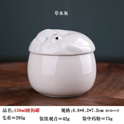 Ceramic Urn Dog Hair and Teeth Storage Pets Memorials Urn for Dogs Ashes Sealed and Moisture-proof Pet Souvenir Products
