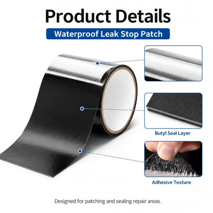 1.5m Waterproof Repair Tape 5-30cm Width Super Strong Adhesive Quick Seal and Patch Leaks Tape for Plumbing Pool Repairs