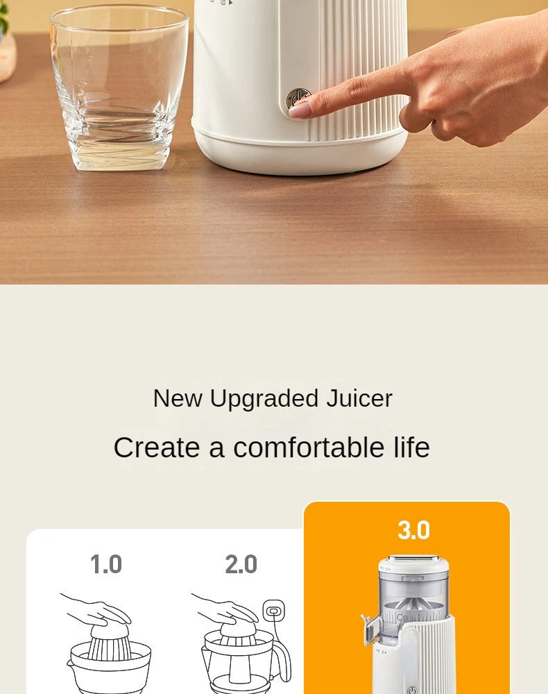 Rechargeable Electric Citrus Juicer Orange Juice Machine Extra Large Caliber Residue Separation
