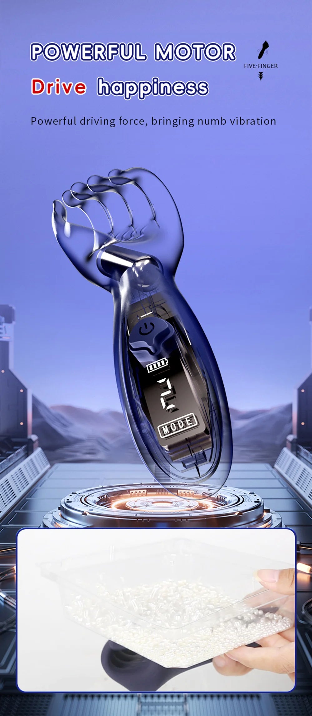 Glans Trainer for Men Powerful Vibrating Penis G Spot Masturbator Soft Fingertip Prolong Endurance Massage Vibrator Erotic Toys