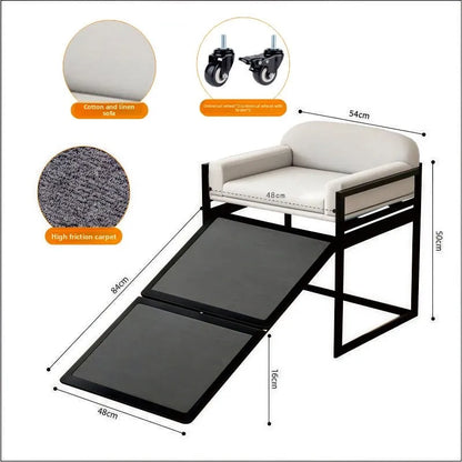 Foldable Pet Ramp for Dogs Cats Non Slip Steps Stairs Ladder for Small Large Senior Pets to Climb Bed Sofa