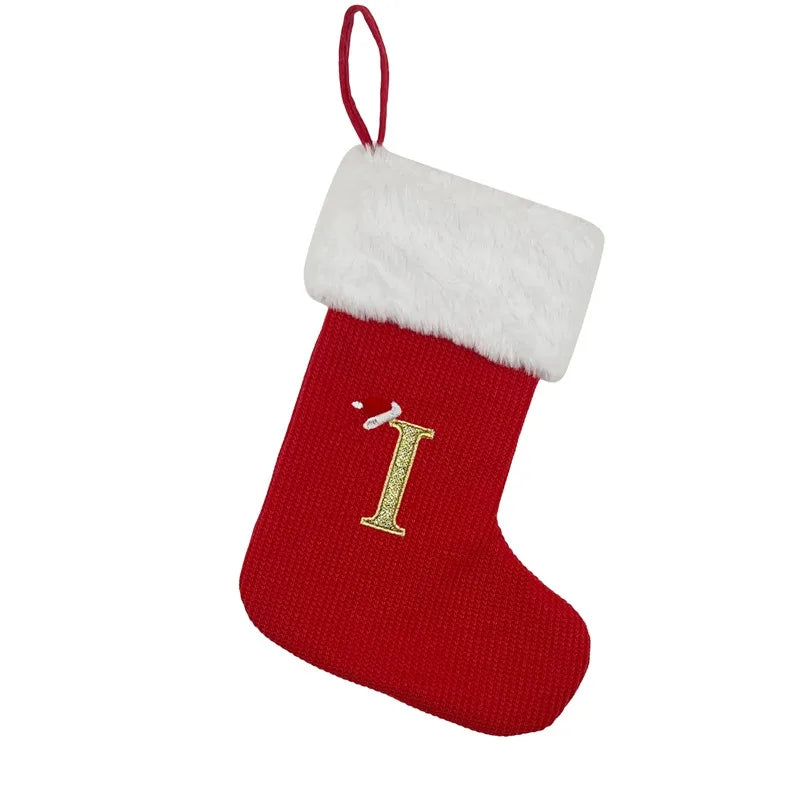 Christmas Alphabet Knitting Socks Christmas Tree Ornaments Christmas Decorations For Home 2024 Navidad Noel 2025Xmas Gift