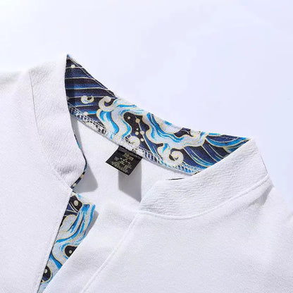 (Shirt + trousers) 2026 summer shirts men fashion Cotton shirts men's breathable sets High quality shirts Two Piece size M-5XL