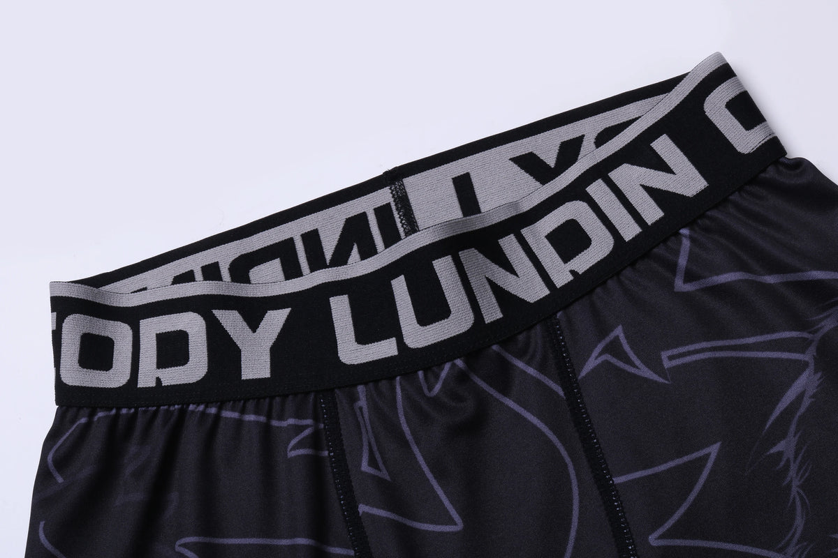 Cody Lundin New Designs Customized Short Sleeves Polyester Stretchy Rash Guards Shorts MMA BJJ Sets With Rubber Waistband