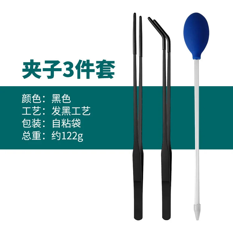 Stainless Steel Reptile Feeding Long Tongs Tweezers For Reptile, Lizards, Spider, Tarantula, Hedgehog, Snake, Aquarium