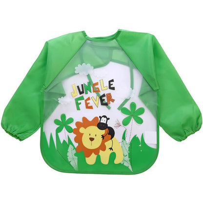Baby Girls Apron Bibs Toddler Long Sleeve Scarf Waterproof Art Smock Feeding Bib Infant Boys Girls Kids Burp Cloth Bandana
