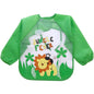 Baby Girls Apron Bibs Toddler Long Sleeve Scarf Waterproof Art Smock Feeding Bib Infant Boys Girls Kids Burp Cloth Bandana