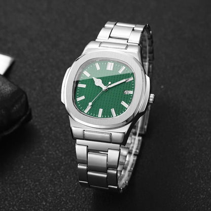 Luxury Square Men Business Watches Simple Calendar Quartz Watch for Mens Clock Reloj Hombre（Without Box）