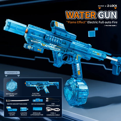 HUIQIBAO Children's electric water gun toy, high-speed water sprayer, suitable for outdoor play use