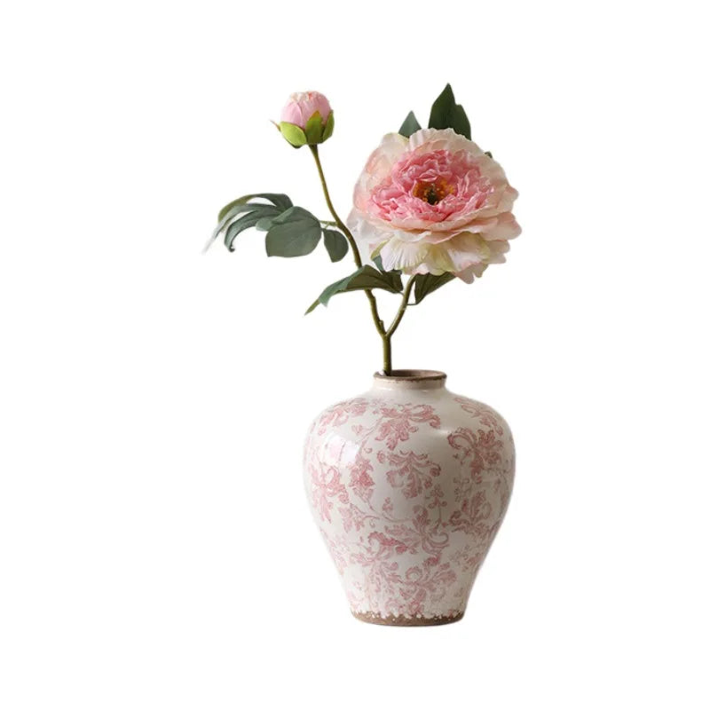 Blue and White Porcelain Vase Flower Vase Chinese-style Retro Porcelain Jars Ceramic Pot Flowerpot Home Decoration Accessories