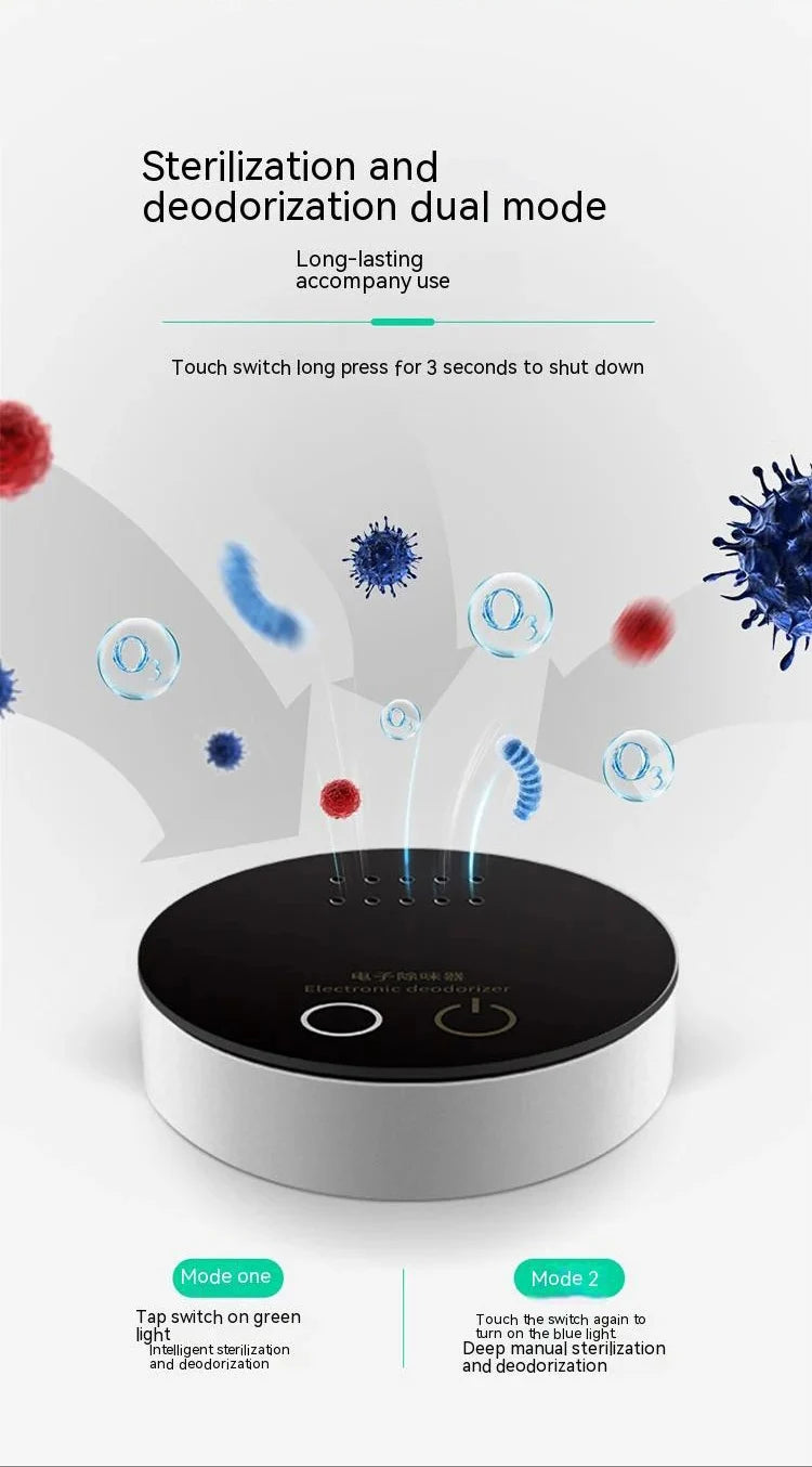 Air Purifier for Sterilization Deodorization Disinfection Shoe Cabinet Pet Nest Toilet Portable  Intelligent ozone Purifier