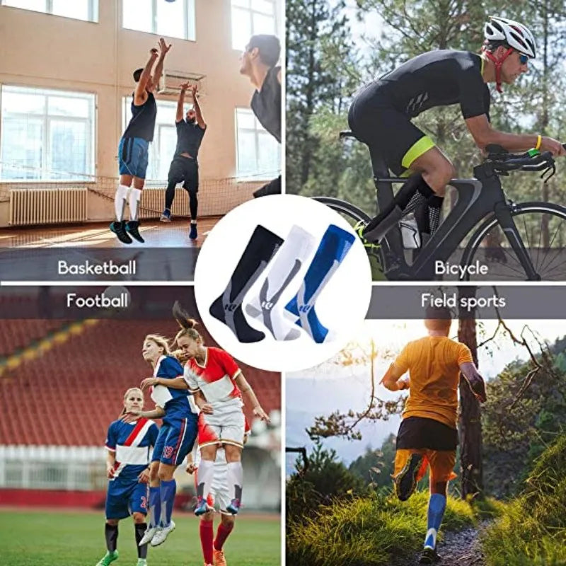 1/3Pairs Compression Sport Socks Medical Nursing Stockings Prevent Varicose Veins Socks Pregnancy Nursing Athletic Soccer Socks