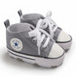 Print Star Sports Baby Canvas Classic Sneakers Newborn Baby Boys Girls First Walkers Shoes Infant Toddler Anti-slip Baby Shoes