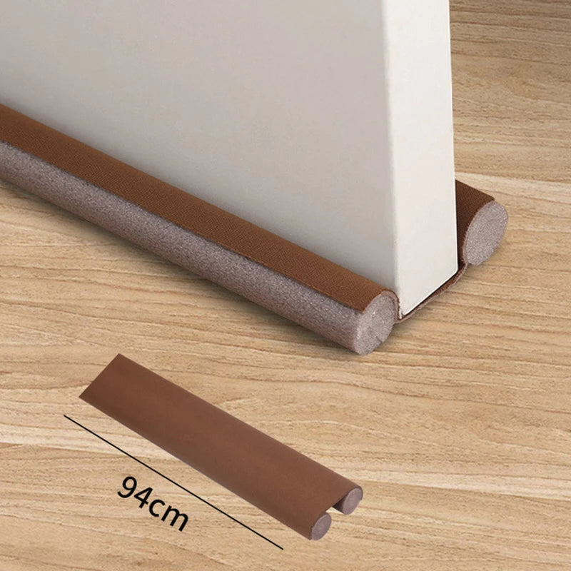 New 2/1PC Windproof Seal Strips Draught Excluder Stopper Door Bottom Guard Double Protector Doorstop Blocker Sealer Soundproof