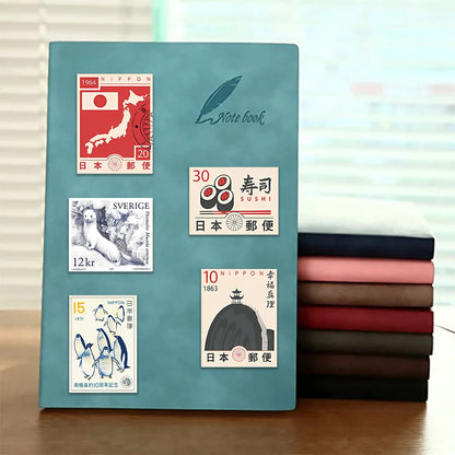 50pcs Retro Stamp Art Stickers Vintage Aesthetic Cartoon Decals For Laptop Luggage Skateboard Phone Sticker Kids Toys
