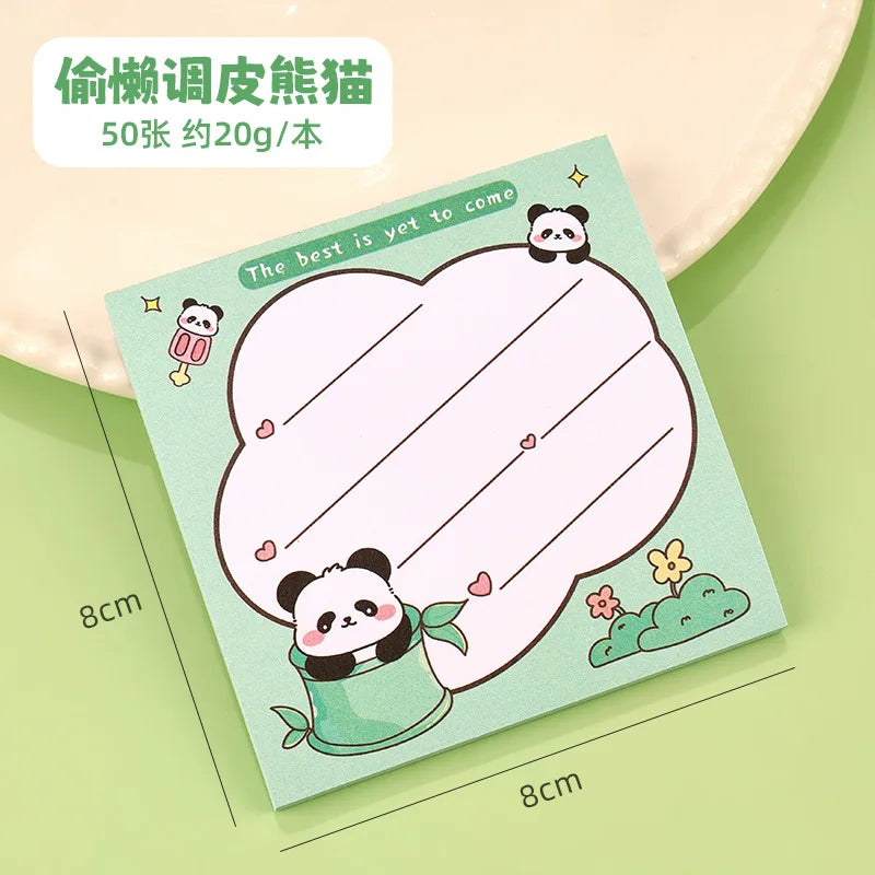 200sheets Panda Memo Pads Cute Animal Note Pads No Adhesive for Students Aesthetic Office School Supplies Bulk Notebook Labels