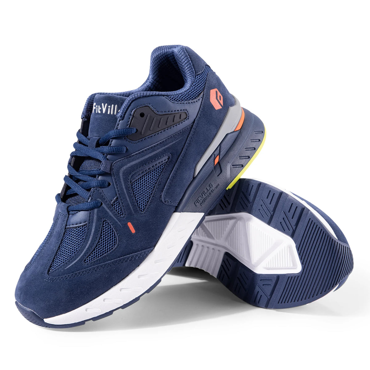 FitVille Men's Extra Wide Orthopedic Walking Shoes, Arch Support Lightweight Non Slip Running Sneakers, Pain Relief Footwear for Flat Feet, Plantar Fasciitis & Severe Heel Pain