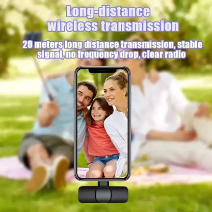 Wireless Lavalier Microphone for iOS/Type-C with Noise Reduction and Hall Effect-Wireless Lavalier Microphone for Livestreams
