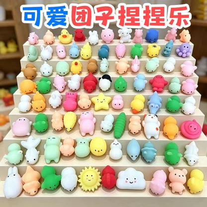50-5PCS Mochi Squishies Kawaii Anima Squishy Toys For  Antistress Ball Squeeze Party Favors Stress Relief Toys For Birthday