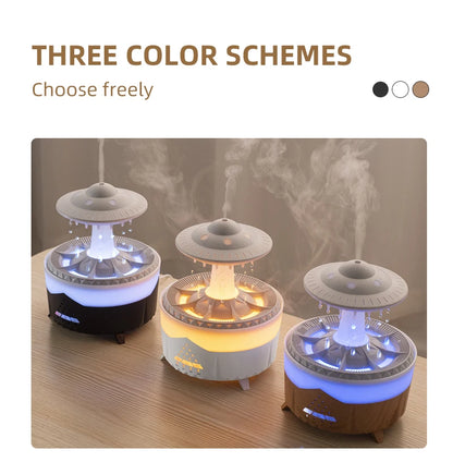 Creative UFO Aroma Diffuser Sprayer Air Humidifier with Water Mist Ring Works with Essential Oil Releases Fine Water Mists
