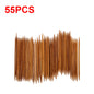 55/110pcs 11Sizes 13cm Bamboo Knitting Needles Crochet Hooks Double Pointed Carbonized Bamboo Needles Sweater Weave Craft