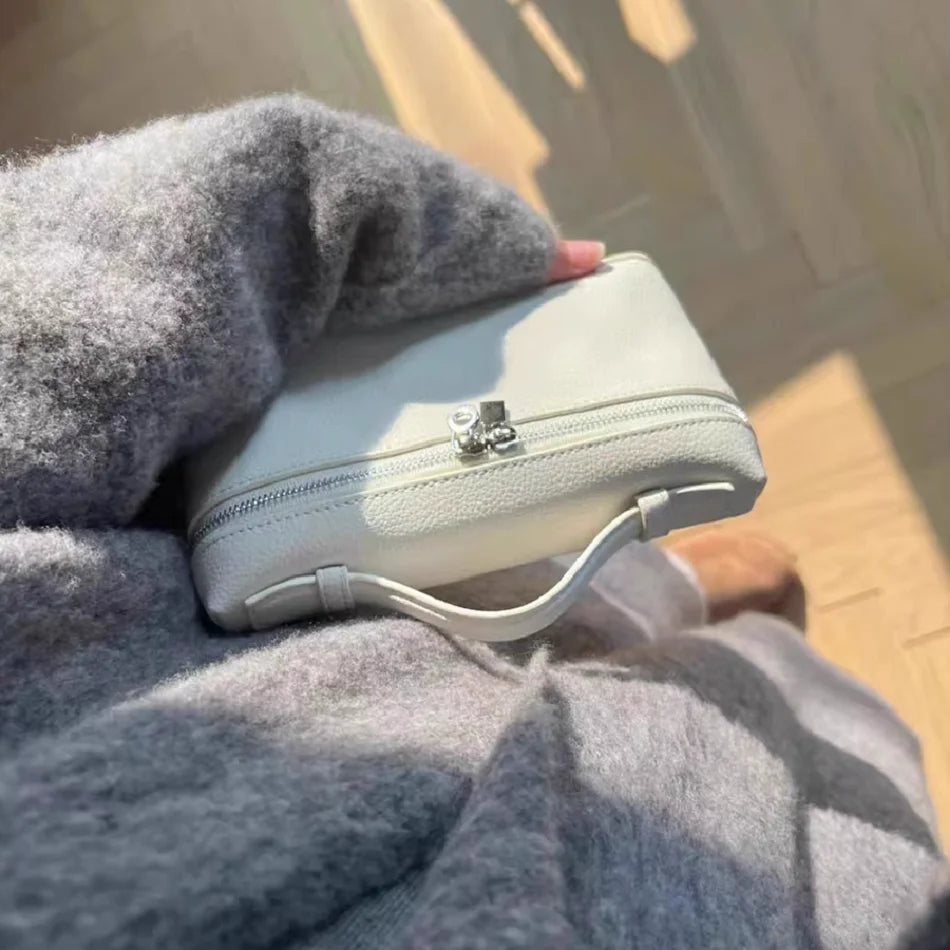 Premium Sense of Niche Lychee Grain Shoulder Bag Simple Fashion Lunch Box Women's Bag Exquisite Mini Handheld Crossbody Bags