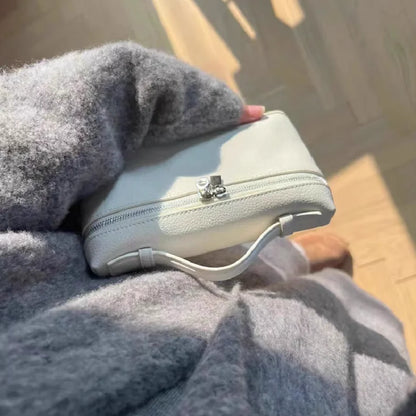 Premium Sense of Niche Lychee Grain Shoulder Bag Simple Fashion Lunch Box Women's Bag Exquisite Mini Handheld Crossbody Bags