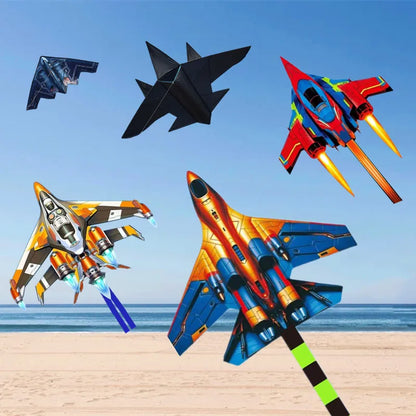 Aircraft kite flying adults kites bomber kite nylon fabric reel fighter kite outdoor play kite air plane kites airplane kite koi