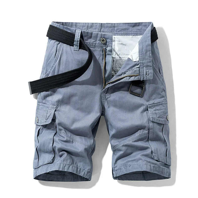 2026 Summer Cargo Short Men Fashion Casual Shorts Mens Military Cargo Pocket Pants Cotton Male Tactical Shorts No Belt Plus Size