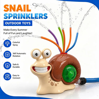 Water Spray Outdoor Toy Snail Sprinkler Backyard Garden Water Toys Summer Yard Cartoon Splash Sprinkler Baby Bath Toy for Kids