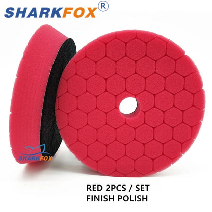 Sharkfox Polishing Pads 3/5/6 Inch Germany Foam Buff Sponge Pads Auto Car Buffing Pad Set for DA/RO Polisher Buffer Tools
