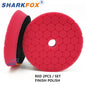Sharkfox Polishing Pads 3/5/6 Inch Germany Foam Buff Sponge Pads Auto Car Buffing Pad Set for DA/RO Polisher Buffer Tools